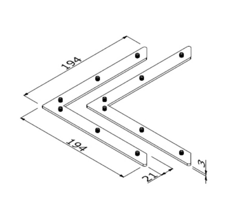 ALUVISION joining set T21/4 90° H XL Z