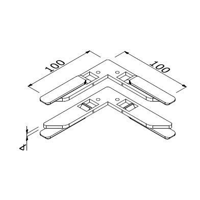 ALUVISION joining set T21/4 90° H Z