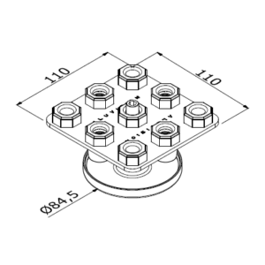 STEP Pied réglable Single K ALUVISION