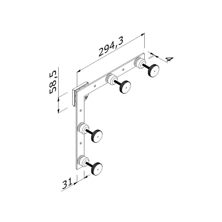 ALUVISION Cover Omni 55 90°(plat) renforcement mur A