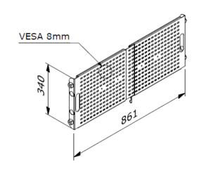 ALUVISION Monitor Mount D30 Vesa-8 Z