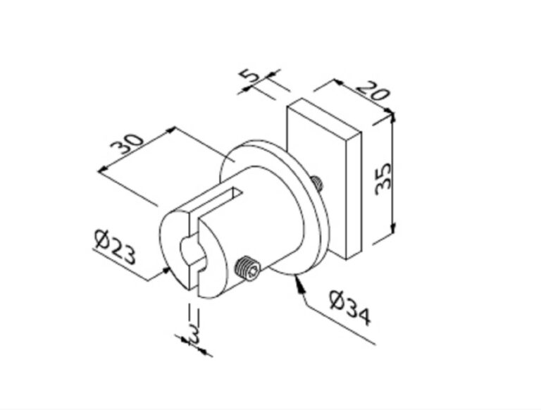 ALUVISION Panel clamp D30-3A