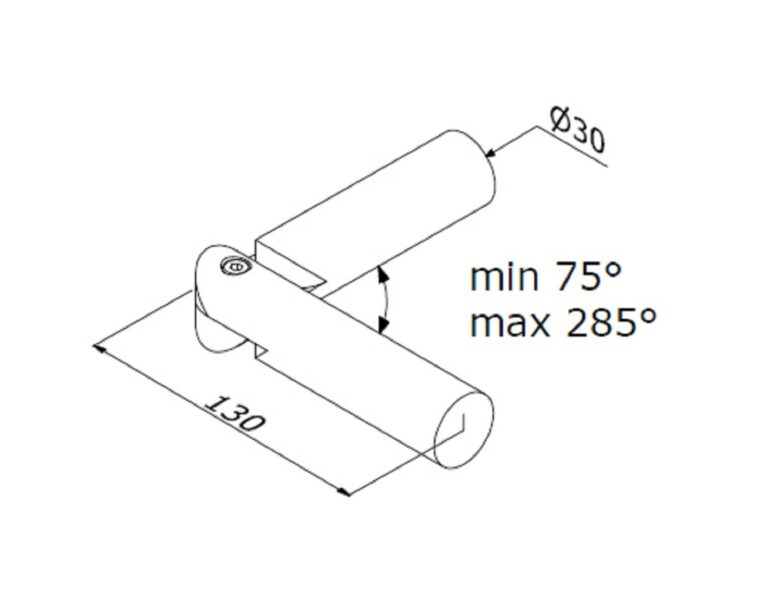 ALUVISION Tube D30 X° 130 A